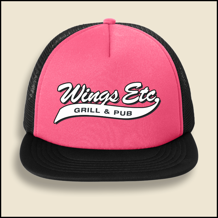 12 - Neon Pink DTF Swoosh Trucker Hat